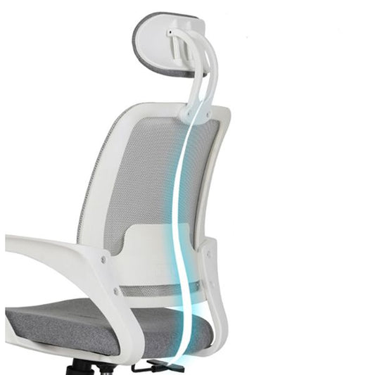 Silla de computadora moderna silla de reposapié fija silla de escritorio de nylon con ruedas