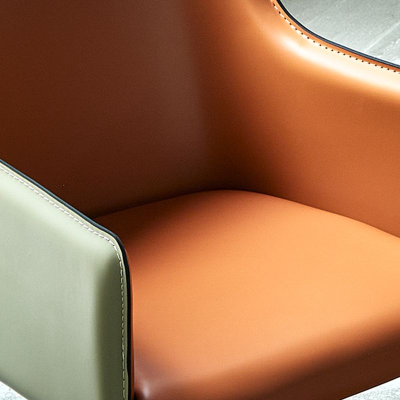 Contemporary Parsons Upholstered Chair Faux Leather Dining Chair for Home Clearhalo 'Dining Chairs' 'Dining Tables & Seating' 'dining_chair' 'furn' 'furn_dining_chair' 'Furniture' 'Kitchen & Dining Furniture' 1200x1200_6c5ba83c-6d5f-4e71-b164-a56270d98823