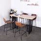Natural Finish Pine Wood Top Bistro Table with Metal Double Pedestal Clearhalo 'Bar Furniture' 'Bar Tables' 'bar_tables' 'furn' 'furn_bar_tables' 'Furniture' 'Kitchen & Dining Furniture' 1200x1200_6c5c0b5a-495f-4e26-82dd-4bfcd47c9b21