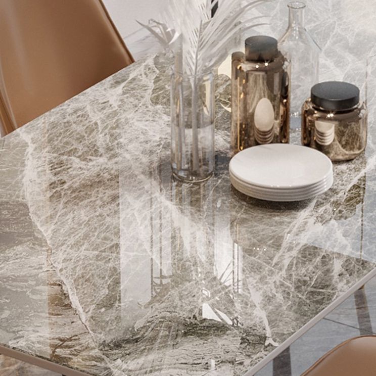 Designer Style Sintered Stone Top Dining Set 1/2/5/7 Pieces Dining Table with Chairs Clearhalo 'Dining Room Sets' 'Dining Tables & Seating' 'dining_room_set' 'furn' 'furn_dining_room_set' 'Furniture' 'furniture_dining_room_set' 'Kitchen & Dining Furniture' 1200x1200_6c5c160d-dd1a-4c31-be1c-030ab455f9a9