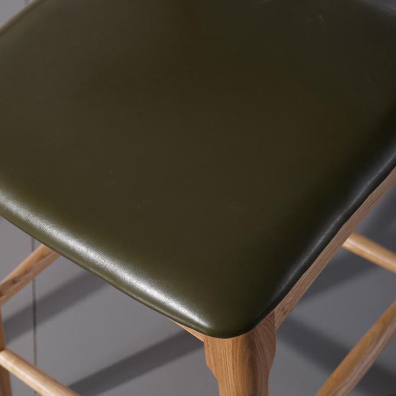 Faux Leather Dining Stools Industrial Style Bar Stool with Solid Wood Base Clearhalo 'Bar Furniture' 'Bar Stools' 'bar_stools' 'furn' 'furn_bar_stools' 'Furniture' 'Kitchen & Dining Furniture' 1200x1200_6c5c2966-1246-45f0-9500-3333bd5285b7
