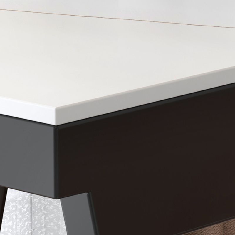 Tavolo da bistrot industriale con portata di pietra bianca in pietra tavolo da bar per casa