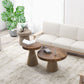 Contemporary Coffee Table Brown Pedestal Coffee Cocktail Table Clearhalo 'Coffee & Accent Tables' 'Coffee Tables' 'coffee_tables' 'furn' 'furn_coffee_tables' 'Furniture' 'Living Room Furniture' 1200x1200_6c5d9c54-befa-46b5-ab54-29e4060f7fec