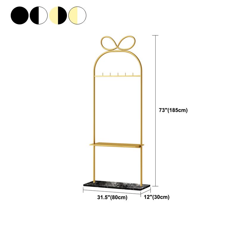 Hall Tree Splendido appendiabiti in metallo Scaffale di stoccaggio della sala con ganci