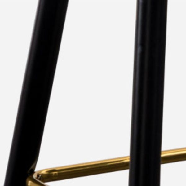 Modern Armless Backrest Counter Stool Iron Bar Stool with Velvet Cushion and Pedal Clearhalo 'Bar Furniture' 'Bar Stools' 'bar_stools' 'furn' 'furn_bar_stools' 'furniture_bar_stools' 'Kitchen & Dining Furniture' 'kitchen&dining_furn' 'kitchen' 'kitchen_furn' Furniture' 1200x1200_6c5e9977-1d9b-4db1-81dd-a9ff9596b371
