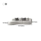 Nordic Living Room Curved Assembled Tight Back Square Arm Seating