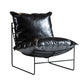 Contemporary Faux Leather Armless Pillow Back with Black Legs Lounge Chair Clearhalo 'Accent Chairs' 'accent_chairs' 'Chairs & Seating' 'furn' 'furn_accent_chairs' 'Furniture' 'Living Room Furniture' 1200x1200_6c5f4baa-2581-4597-a407-b7963f1518b9
