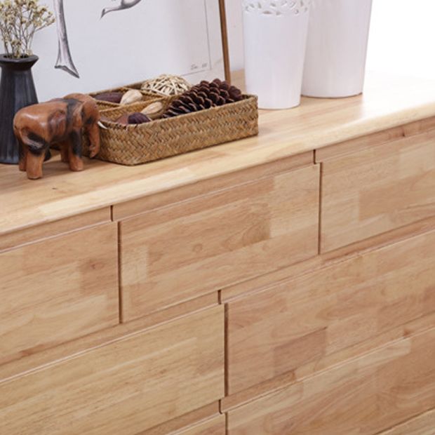 Modern Natural Rectangle Accent Chest with Drawers in Rubberwood Clearhalo 'Cabinets & Chests' 'cabinets_chests' 'furn' 'furn_cabinets_chests' 'Furniture' 'Living Room Furniture' 1200x1200_6c5ff919-9c53-4c2f-890a-9941aa96115e