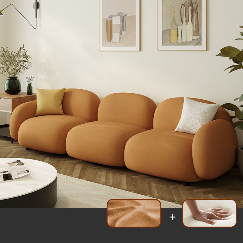 Contemporary Standard Settee with Tight Back Sofa and Black Base