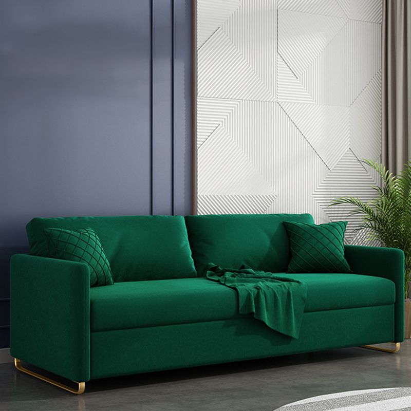 31.49" Wide Velvet Sleeper Sofa Glam Foldable Sofa Bed with Cushion Back