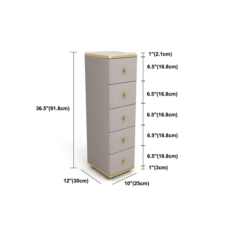 11,7-inch breedte Glam dressoir stenen opbergkast met 5 laden
