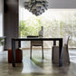 Rectangular Black Stone Table Top Dining Table with 4 Foot Metal Base Clearhalo 'Dining Tables & Seating' 'Dining Tables' 'dining_table' 'furn' 'furn_dining_table' 'Furniture' 'Kitchen & Dining Furniture' 1200x1200_6c680922-c941-43ed-a426-3ef33b277ff0