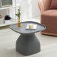 Plastic Tray Top End Table Square Pedestal Side Table - 14.96"/19.69" H