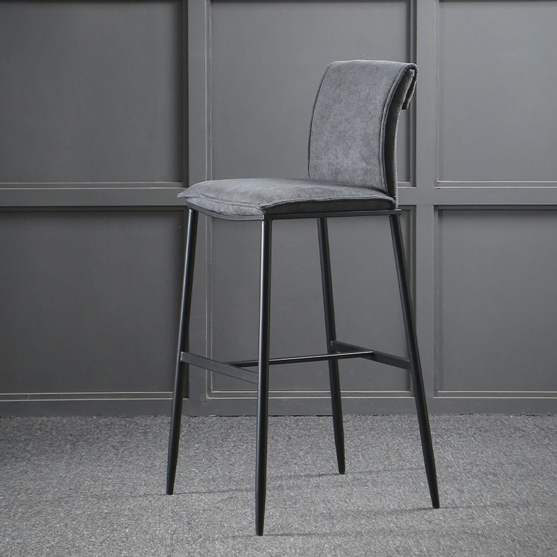 Contemporary Upholstered Counter Stool Low Back Bar Stool with Footrest Clearhalo 'Bar Furniture' 'Bar Stools' 'bar_stools' 'furn' 'furn_bar_stools' 'Furniture' 'Kitchen & Dining Furniture' 1200x1200_6c6895b7-850e-437c-b2da-ab20a6b1fb29