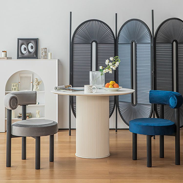 Contemporary Velvet Dining Chair Metal Dining Armless Chair for Restaurant Use Clearhalo ' kitchen&dining_furn' 'Dining Chairs' 'Dining Tables & Seating' 'dining_chair' 'furn' 'furn_dining_chair' 'Furniture' 'furniture_dining_chair' 'Kitchen & Dining Furniture' 'kitchen' 1200x1200_6c68bc05-ead4-45cd-8c78-f8281fd60870