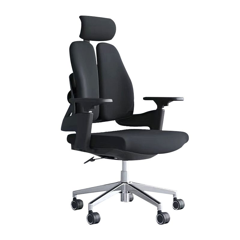 Modern Desk Chair Mesh Computer Chair Mid-Back Chair in Black/Gray Clearhalo 'furn' 'furn_office_chair' 'Furniture' 'Office Chairs' 'Office Furniture' 'office_chair' 1200x1200_6c69b825-b346-4167-905e-74ae0ac778cf