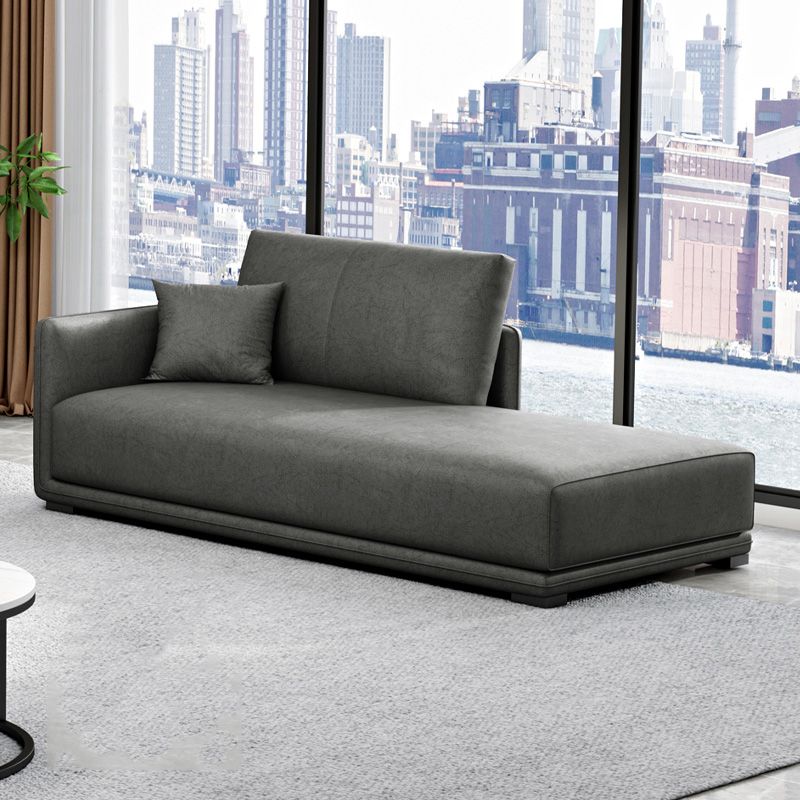 Nordic Living Room Chaise Rolled Arms Upholstered Chaise Lounge with Wooden Base Clearhalo 'Chairs & Seating' 'Chaise Lounge' 'chaise_lounge' 'furn' 'furn_chaise_lounge' 'Furniture' 'Living Room Furniture' 1200x1200_6c6b227d-688a-4046-80d0-04410faacf44