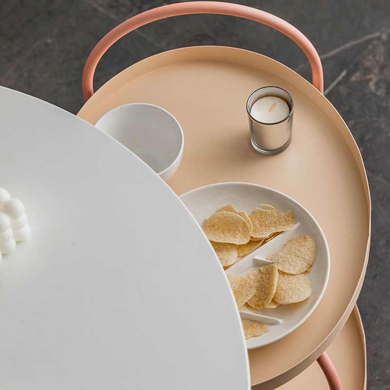 Metal Oval End Table Mid-Century Tray Top Corner Table for Living Room Clearhalo 'Coffee & Accent Tables' 'End & Side Tables' 'end_side_tables' 'furn' 'furn_end_side_tables' 'Furniture' 'Living Room Furniture' 1200x1200_6c6b565a-43f3-4864-b722-1c18944a0535