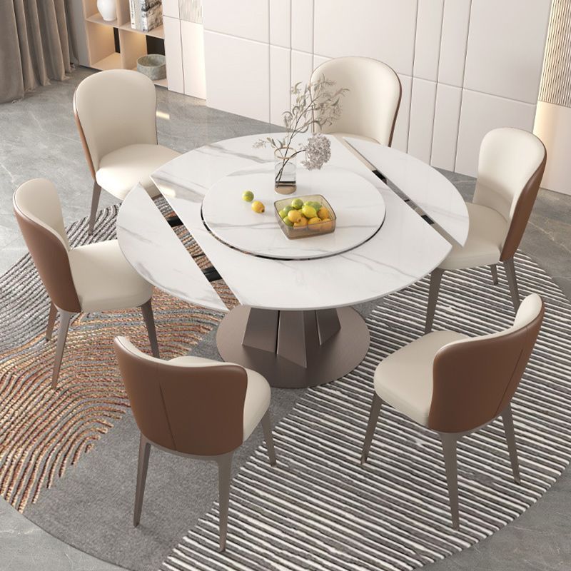Modern 1/3/4//5/7/9 Pieces Dining Set Sintered Stone Dining Table Set for Home Clearhalo 'Dining Room Sets' 'Dining Tables & Seating' 'dining_room_set' 'furn' 'furn_dining_room_set' 'Furniture' 'furniture_dining_room_set' 'Kitchen & Dining Furniture' 1200x1200_6c6b9dbf-c7e3-463e-911d-24d9aa98d349