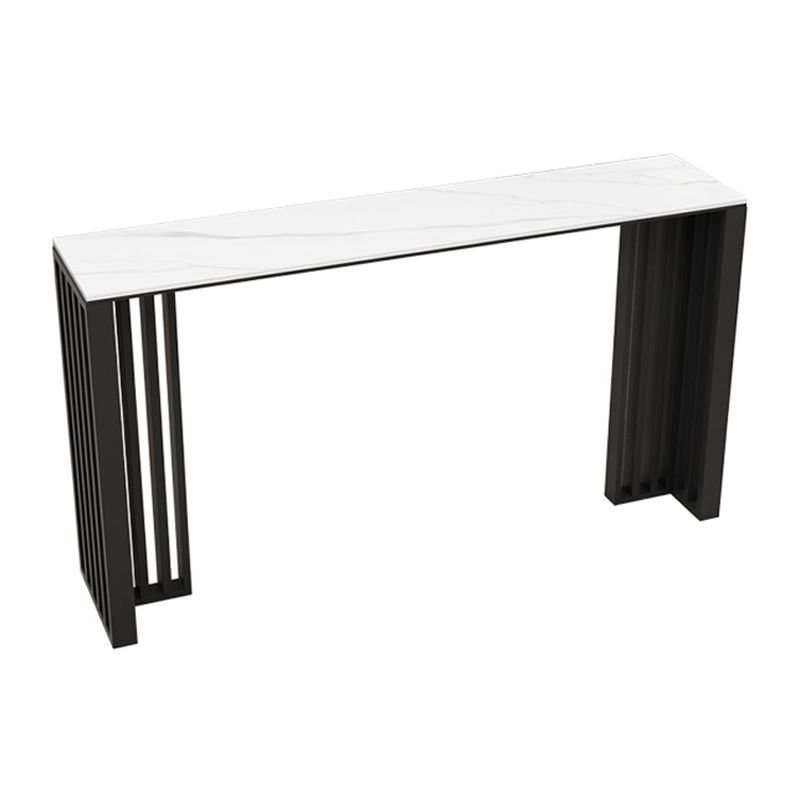 Rectangle Living Room Patio Bar Table Double pedestal White Marble Counter Table Clearhalo 'Bar Furniture' 'Bar Tables' 'bar_tables' 'furn' 'furn_bar_tables' 'Furniture' 'furniture_bar_tables' 'Kitchen & Dining Furniture' 'kitchen&dining_furn' 'kitchen' 1200x1200_6c6c9498-de8c-4bd5-ae68-7841d99d0d33