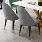 Green and Gray Dining Chairs Glam Style Parsons Dining Side Chair
