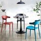Modern Indoor-Outdoor Chair Open Back Plastic Dining Side Chair