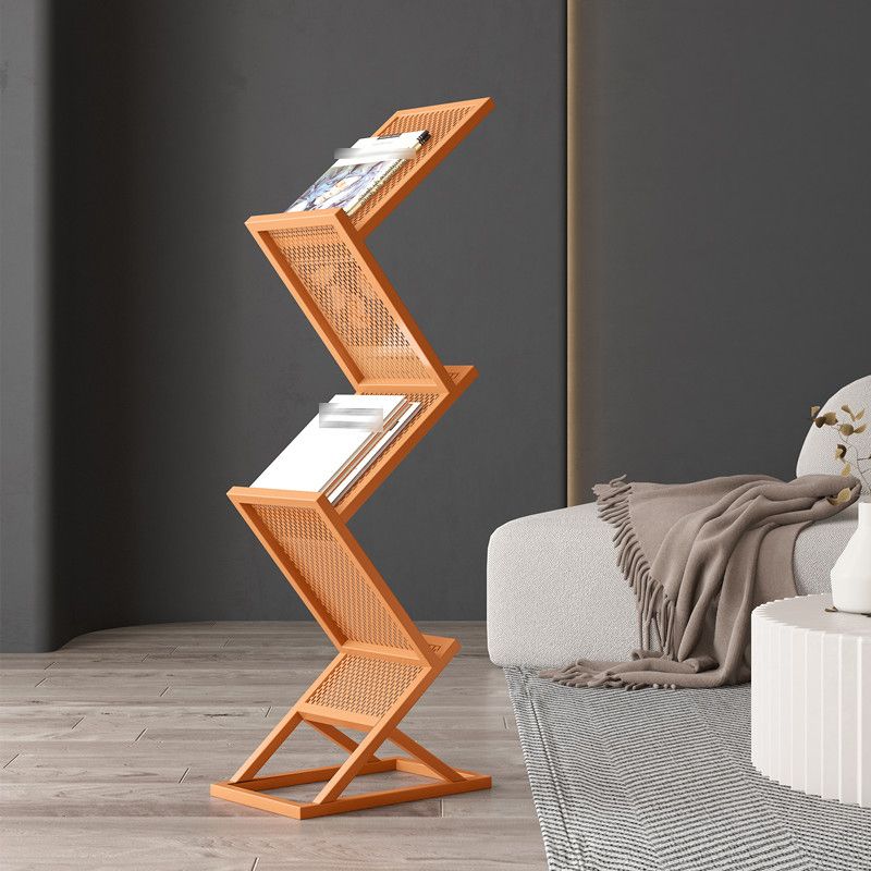Modern Metal Etagere Bookshelf Iron Vertical Bookshelf,15.7"L x 9.8"W x 45.7"H Clearhalo 'Bookcases' 'furn' 'furn_bookcases' 'Furniture' 'furniture_bookcases' 'kitchen' 'kitchen_bookcases' 'Living Room Furniture' 'Office Furniture' 1200x1200_6c731475-52b4-4262-8e96-c711385a8979