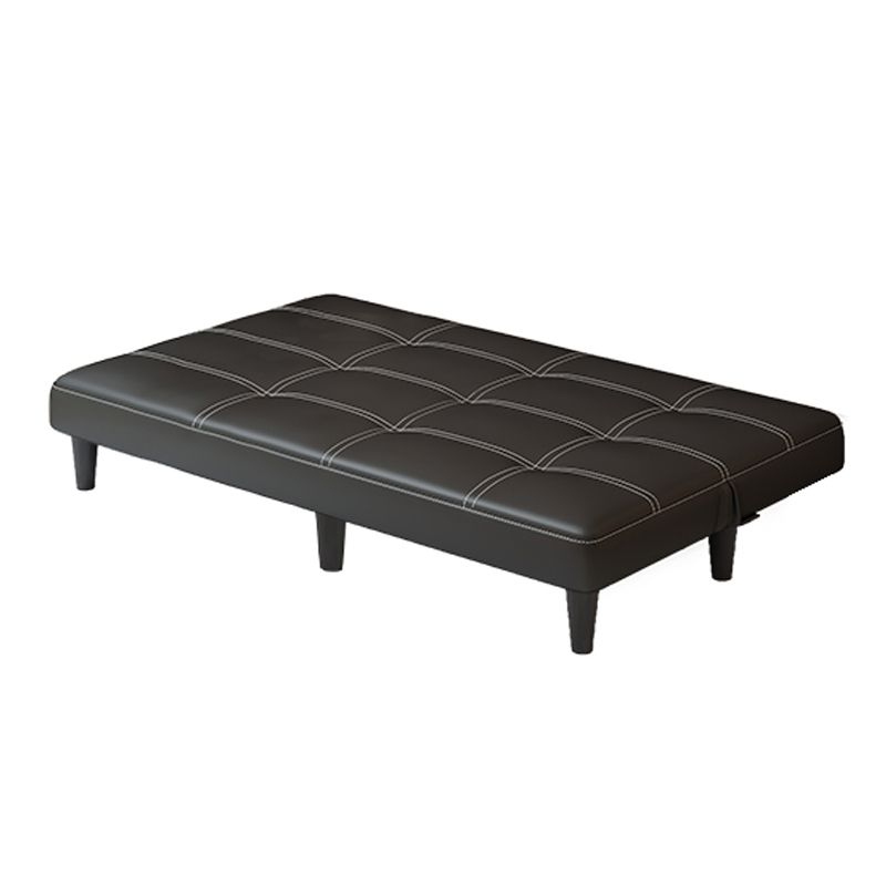 Faux Leather Pillow Top Arms /Armless Sleeper Sofa Bed Biscuit Back Convertible Sofas Clearhalo 'furn' 'furn_futons' 'Furniture' 'Futons & Daybeds' 'Futons' 'Living Room Furniture' 1200x1200_6c734b5f-5fb0-413d-af57-23e51d9c7b4b