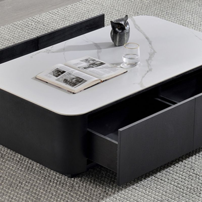 Square Square Block Base Design Slate Plate Table Plate with Drawer Coffee Table Clearhalo 'Coffee & Accent Tables' 'Coffee Tables' 'coffee_tables' 'furn' 'furn_coffee_tables' 'Furniture' 'Living Room Furniture' 1200x1200_6c73ec1c-3102-4d41-ab33-0c9ed27579fe