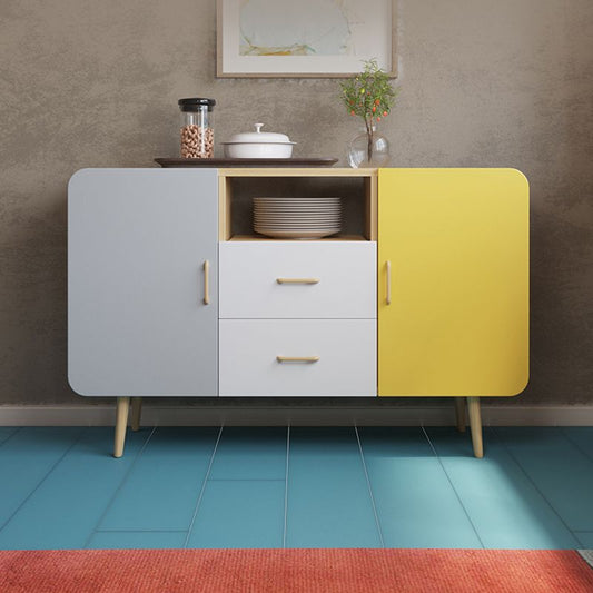 Console televisiva in legno ingegnerizzato in legno TV contemporaneo con archiviazione