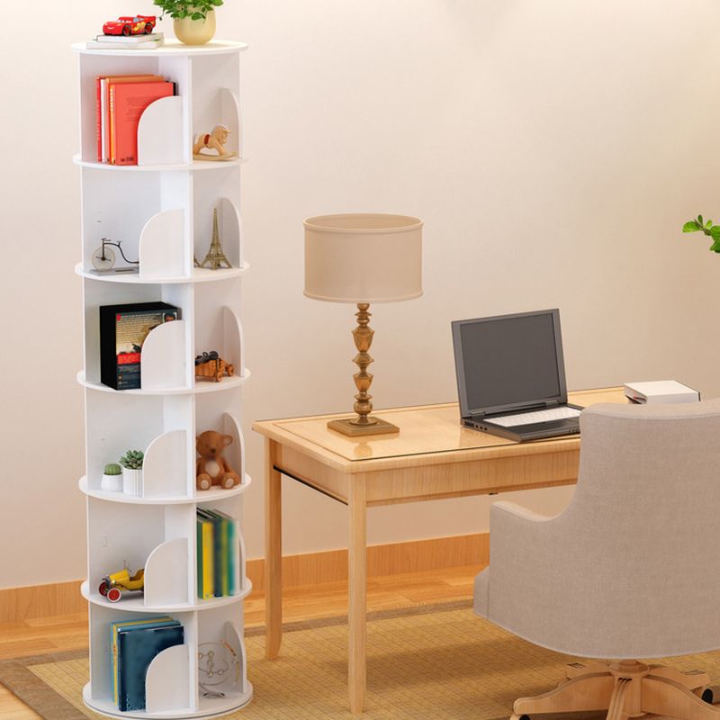 Manufactured Wood Corner Bookshelf White Contemporary Closed Back Bookshelf Clearhalo 'Bookcases' 'furn' 'furn_bookcases' 'Furniture' 'furniture_bookcases' 'kitchen' 'kitchen_bookcases' 'Living Room Furniture' 'Office Furniture' 1200x1200_6c7bf769-a6b4-4484-9c8d-4f390e98508e