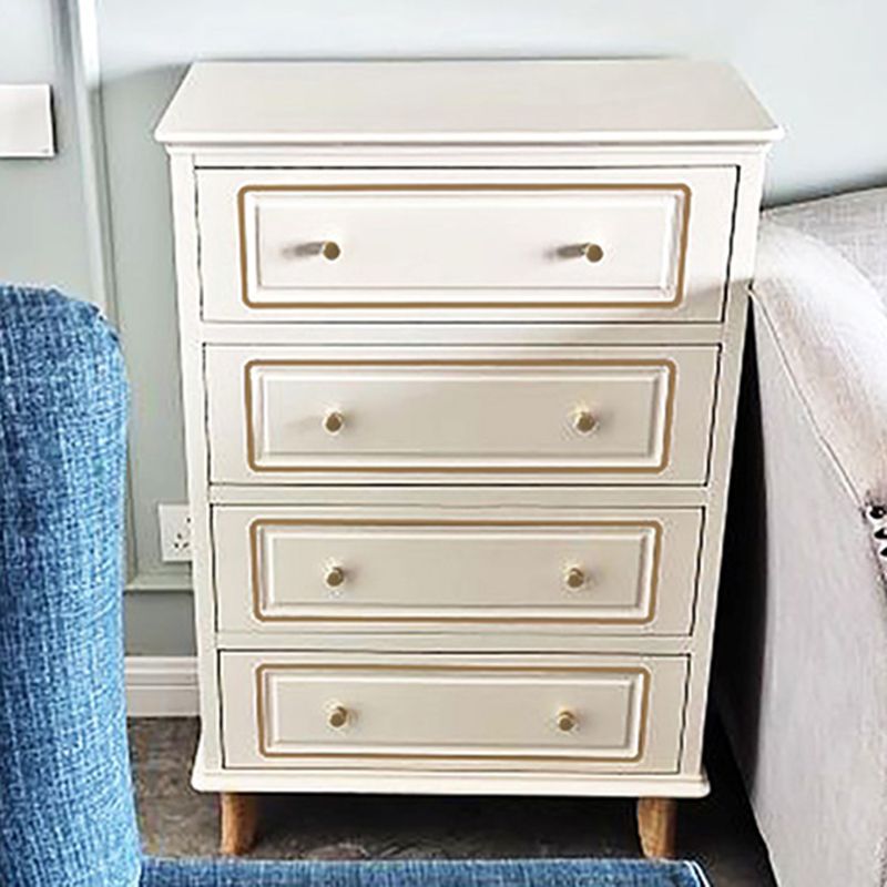 Cofre de acento de rectángulo de madera azul/ blanco contemporáneo con cajones