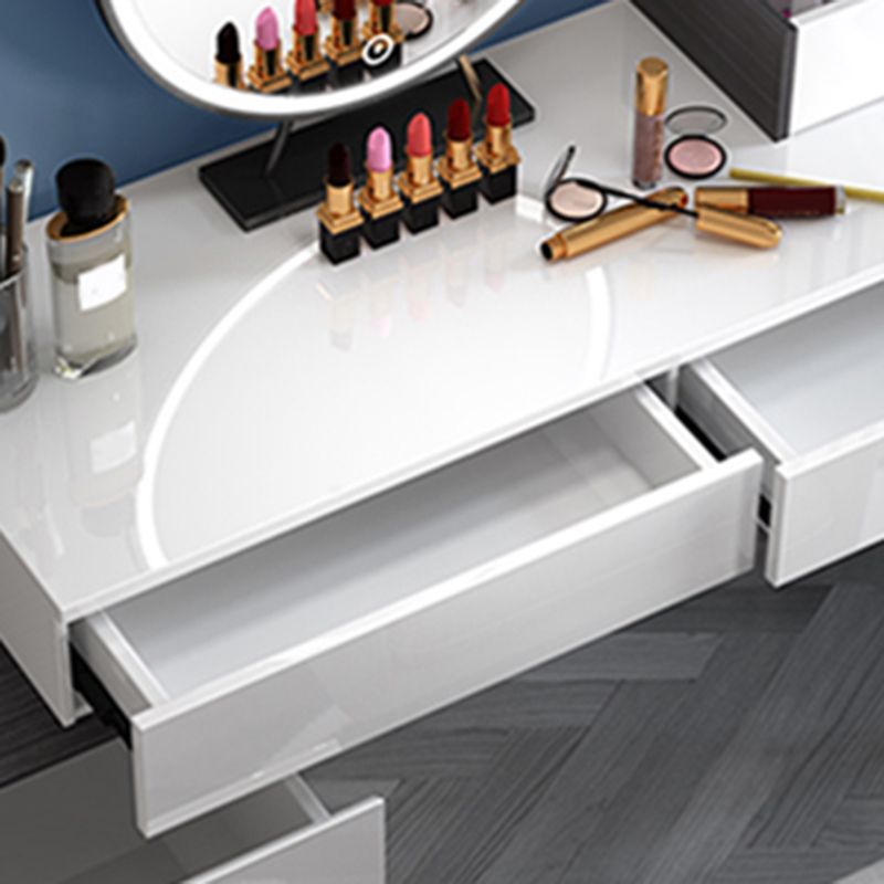 Contemporary Vanity Dressing Table Set 4 Drawer Makeup Vanity Desk Table Clearhalo 'Bedroom Furniture' 'furn' 'furn_makeup_vanities' 'Furniture' 'Makeup Vanities' 'makeup_vanities' 1200x1200_6c7cc827-0420-4447-9939-45d085bf2fdf