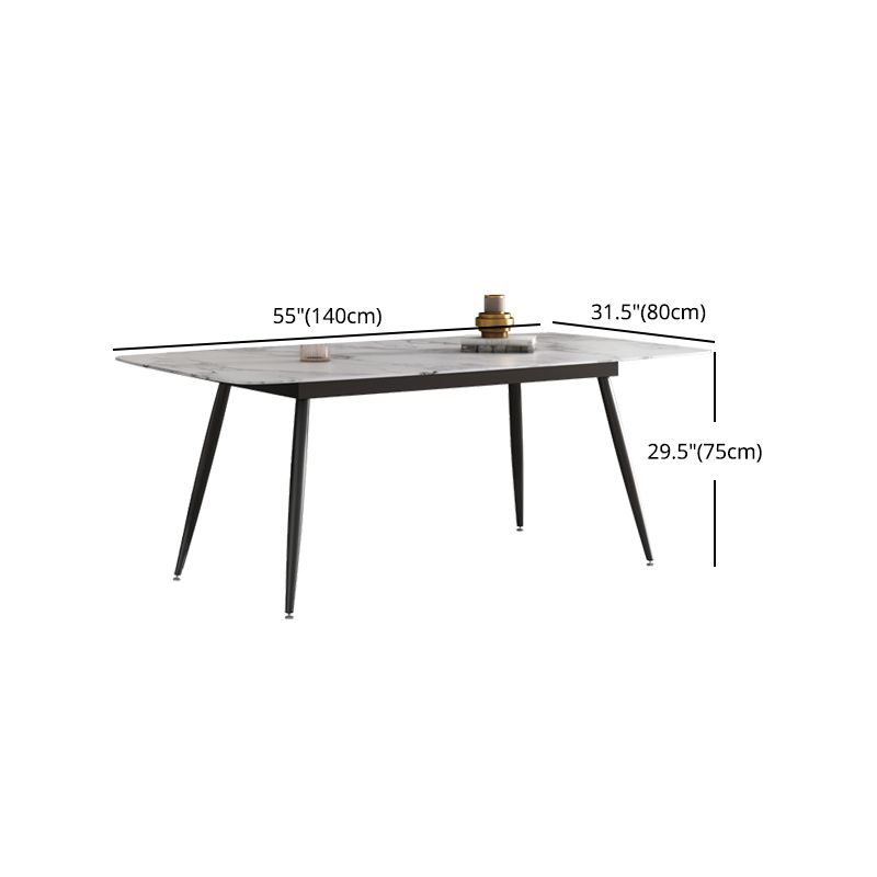 Minimalist Style 1/4/5/7 Rectangular Dining Room Table Set for Kitchen Clearhalo 'Dining Room Sets' 'Dining Tables & Seating' 'dining_room_set' 'furn' 'furn_dining_room_set' 'Furniture' 'furniture_dining_room_set' 'Kitchen & Dining Furniture' 'kitchen&dining_furn' 'kitchen' 1200x1200_6c7ee4f4-6d31-4fde-9caa-0532ae2d1a59