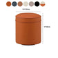 Orange Faux Leather Pouf Modern Pure Color Round Indoor Pouf Clearhalo 'furn' 'furn_ottomans_poufs' 'Furniture' 'Living Room Furniture' 'Ottomans & Poufs' 'ottomans_poufs' 1200x1200_6c7f848c-81f8-4fec-a27e-b0a3f5226e93