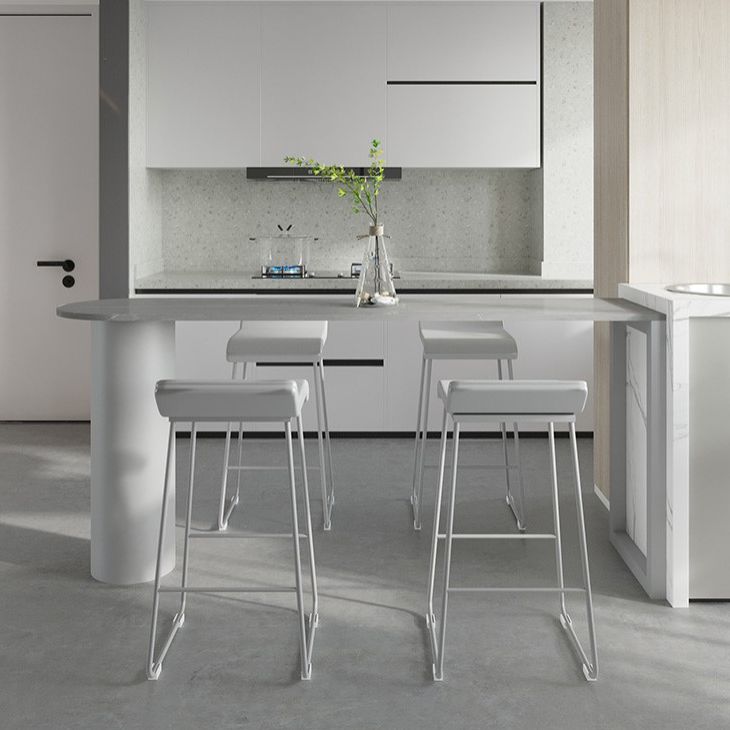 Marble Modern Double pedestal Patio Bar Table Indoor Bistro Bar Height Cocktail Table Clearhalo 'Bar Furniture' 'Bar Tables' 'bar_tables' 'furn' 'furn_bar_tables' 'Furniture' 'furniture_bar_tables' 'Kitchen & Dining Furniture' 1200x1200_6c80b755-1380-4656-b0cd-fcaa0e9c3b66