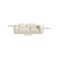 Wool Sofa in White Standard Settee Square Arm Sofa for Living Room
