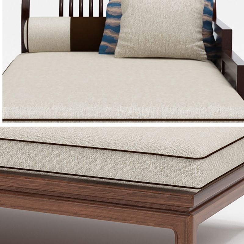 Farmhouse Wood Cushioned Chaise Lounge Ash and Walnut Left-Arm Floor Chair with Pillow Clearhalo 'Chairs & Seating' 'Chaise Lounge' 'chaise_lounge' 'furn' 'furn_chaise_lounge' 'Furniture' 'Living Room Furniture' 1200x1200_6c81f23f-48a7-4cf9-9c15-47d801f12220