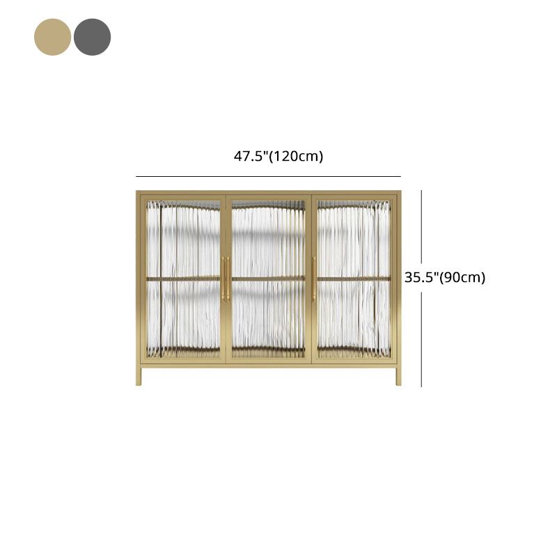 33.43"H Sideboard Modern Style Dining Server with Cabinets for Kitchen and Dining Room Clearhalo 'buffet_sideboard' 'Buffets & Sideboards' 'furn' 'furn_buffet_sideboard' 'Furniture' 'furniture_buffet_sideboard' 'Kitchen & Dining Furniture' 1200x1200_6c844850-c602-447f-9fa3-aa3ba7707c5e