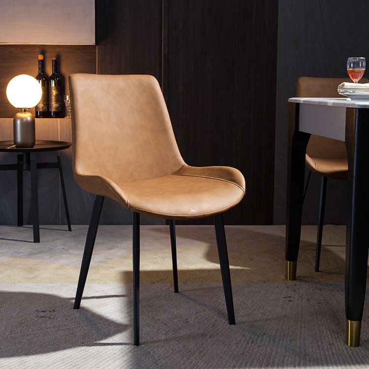 Contemporary Style Dining Chairs Metal Dining Armless Side Chair for Kitchen Clearhalo ' kitchen&dining_furn' 'Dining Chairs' 'Dining Tables & Seating' 'dining_chair' 'furn' 'furn_dining_chair' 'Furniture' 'furniture_dining_chair' 'Kitchen & Dining Furniture' 'kitchen' 1200x1200_6c84e72f-891c-4712-9f76-c0d9e666fcec