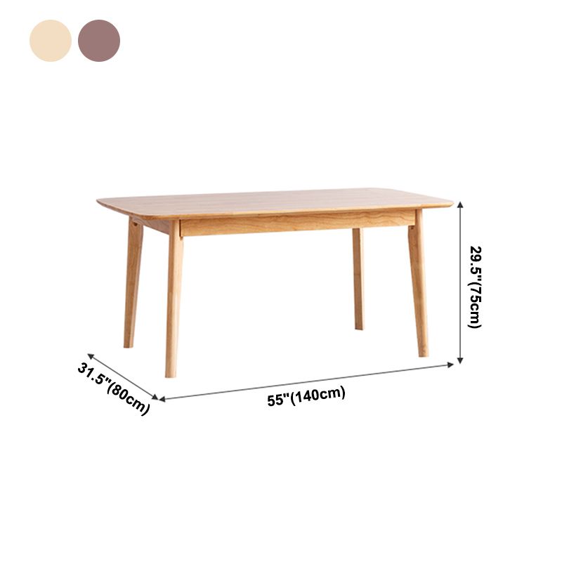 Modern Rectangle Dining Table Solid Wood 4 Legs Dining Table for Home Use Clearhalo ' dining_table' 'Dining Tables & Seating' 'Dining Tables' 'furn' 'furn_dining_table' 'Furniture' 'furniture_dining_table' 'Kitchen & Dining Furniture' 'kitchen&dining_furn' 'kitchen' 'kitchen_dining_table' 1200x1200_6c87b707-2d8b-4d4a-80a5-aa2a28466c7e
