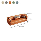Modern Style Fabric Settee with Four Legs Apartment Sofa with Bolster Pillows Clearhalo 'furn' 'furn_sofas' 'Furniture' 'Living Room Furniture' 'Sofa' 'sofas' 1200x1200_6c87d13a-2ce9-4794-8c9f-df7adf514937