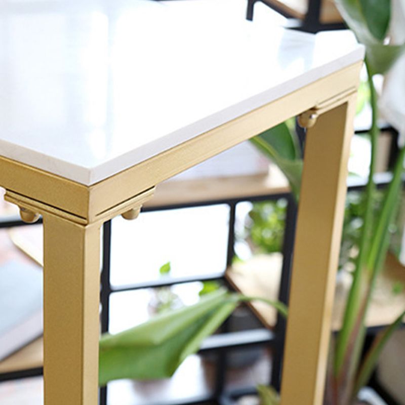 Glam Pub Height Dining Table Stone and White Bar Table for Living Room Clearhalo 'Bar Furniture' 'Bar Tables' 'bar_tables' 'furn' 'furn_bar_tables' 'Furniture' 'Kitchen & Dining Furniture' 1200x1200_6c88d032-edcb-4ade-92d4-a48bdd9856f7