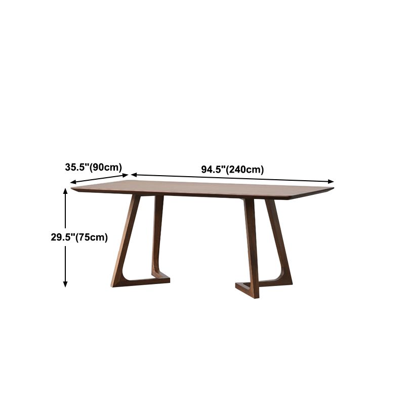 Modern Rectangle Solid Wood Table Standard Height Dining Table for Living Room Clearhalo 'Dining Tables & Seating' 'Dining Tables' 'dining_table' 'furn' 'furn_dining_table' 'Furniture' 'furniture_dining_table' 'Kitchen & Dining Furniture' 1200x1200_6c898851-bd1f-4315-abc8-d4618b6ef1aa