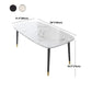 Glam Matte Finish Marble Table Home Rectangle Dining Table with 4 Legs Clearhalo 'Dining Tables & Seating' 'Dining Tables' 'dining_table' 'Furniture' 'furniture_dining_table' 'Kitchen & Dining Furniture' 'kitchen' 'kitchen_dining_table' 1200x1200_6c8b2e7b-6820-47aa-87f7-260e6826da04