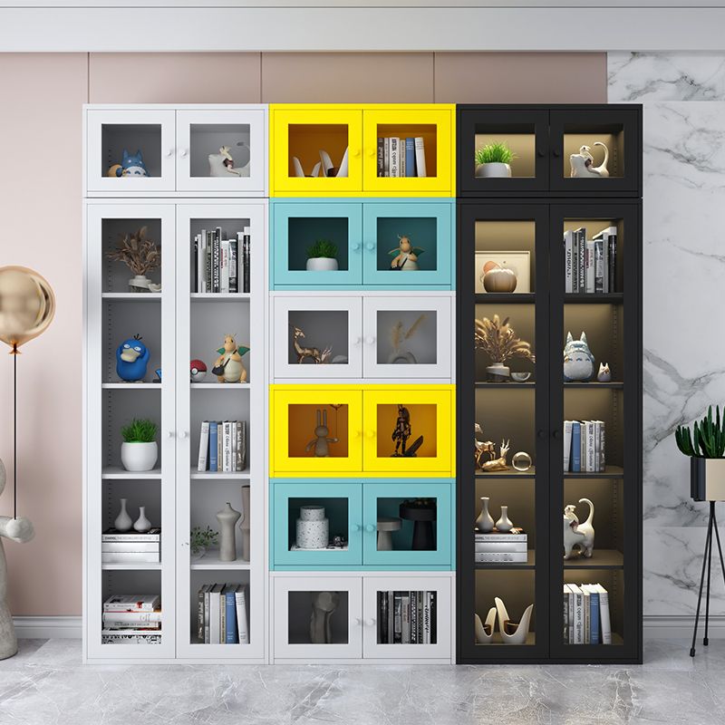 Scandinavian Style Bookcase with Door Shelf Bookcase for Home and Office Clearhalo 'Bookcases' 'furn' 'furn_bookcases' 'Furniture' 'furniture_bookcases' 'Office Furniture' 1200x1200_6c8b5282-eb54-4e88-8e7f-1b7393d37113