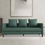 Scandinave à 3 places Faux Coup de canapé canapé arrière avec smoking bras