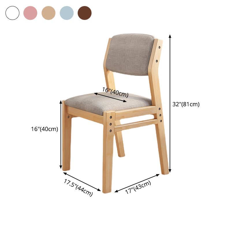 Home Modern Indoor-Outdoor Wood Chair Armless Open Back Dining Single Chair Clearhalo ' kitchen&dining_furn' 'Dining Chairs' 'Dining Tables & Seating' 'dining_chair' 'furn' 'furn_dining_chair' 'Furniture' 'furniture_dining_chair' 'Kitchen & Dining Furniture' 'kitchen' 1200x1200_6c8dd396-d7d1-4628-8ccc-372fe63cad9d