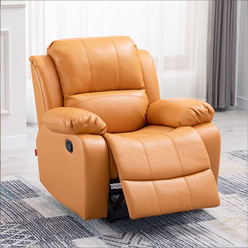 Traditional Standard Recliner Metal Indoor Swiveling Manual-Push Botton Clearhalo 'Chairs & Seating' 'furn' 'furn_recliners' 'Furniture' 'Living Room Furniture' 'Recliners' 1200x1200_6c8fe1ae-5ec8-4da8-8586-c8a3bb0a2409