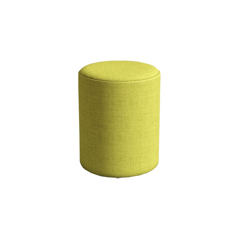 Contemporary Footstool Ottoman Fabric Upholstered Solid Color Round Ottoman Clearhalo 'furn' 'furn_ottomans_poufs' 'Furniture' 'Living Room Furniture' 'Ottomans & Poufs' 'ottomans_poufs' 1200x1200_6c9132d6-b186-4569-b5c5-531803993d01